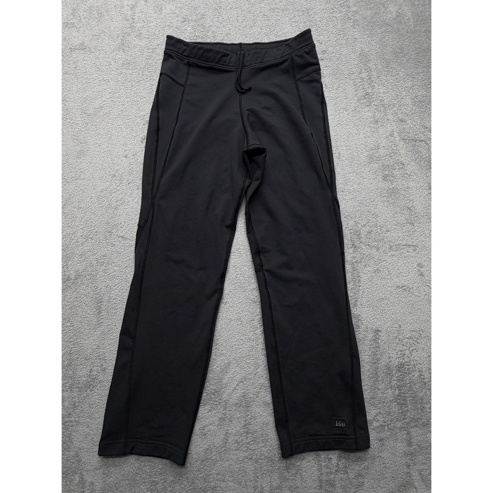 REI Pants Womens Small Black Leggings Zip Ankle Back Zip Pocket Reflective
